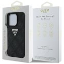 Guess Hot Stamp 4G Pattern Triangle Metal Logo - Etui do iPhone 16 Pro (czarny) Guess