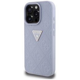 Guess Hot Stamp 4G Pattern Triangle Metal Logo - Etui do iPhone 16 Pro (fioletowy) Guess