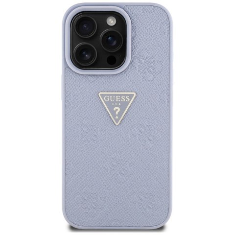 Guess Hot Stamp 4G Pattern Triangle Metal Logo - Etui do iPhone 16 Pro (fioletowy) Guess Guess Hot Stamp 4G Pattern Triangle Metal Logo - Etui do iPhone 16 Pro (fioletowy) Guess