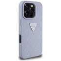 Guess Hot Stamp 4G Pattern Triangle Metal Logo - Etui do iPhone 16 Pro (fioletowy) Guess