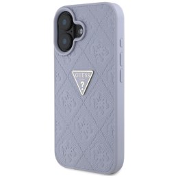 Guess Hot Stamp 4G Pattern Triangle Metal Logo - Etui do iPhone 16 (fioletowy) Guess
