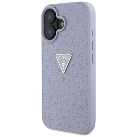 Guess Hot Stamp 4G Pattern Triangle Metal Logo - Etui do iPhone 16 (fioletowy) Guess Guess Hot Stamp 4G Pattern Triangle Metal Logo - Etui do iPhone 16 (fioletowy) Guess