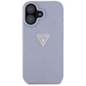 Guess Hot Stamp 4G Pattern Triangle Metal Logo - Etui do iPhone 16 (fioletowy) Guess