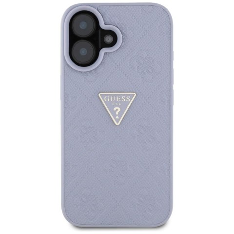 Guess Hot Stamp 4G Pattern Triangle Metal Logo - Etui do iPhone 16 (fioletowy) Guess Guess Hot Stamp 4G Pattern Triangle Metal Logo - Etui do iPhone 16 (fioletowy) Guess