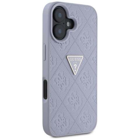 Guess Hot Stamp 4G Pattern Triangle Metal Logo - Etui do iPhone 16 (fioletowy) Guess Guess Hot Stamp 4G Pattern Triangle Metal Logo - Etui do iPhone 16 (fioletowy) Guess