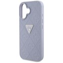 Guess Hot Stamp 4G Pattern Triangle Metal Logo - Etui do iPhone 16 (fioletowy) Guess