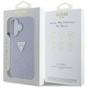 Guess Hot Stamp 4G Pattern Triangle Metal Logo - Etui do iPhone 16 (fioletowy) Guess