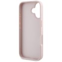 Guess Hot Stamp 4G Pattern Triangle Metal Logo - Etui do iPhone 16 (różowy) Guess