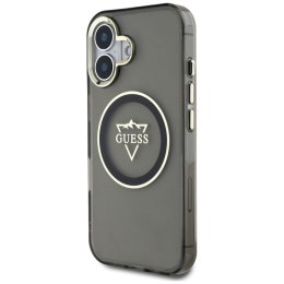 Guess IML Metal Mountain Logo MagSafe - Etui do iPhone 16 (czarny) Guess