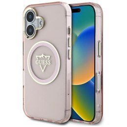Guess IML Metal Mountain Logo MagSafe - Etui do iPhone 16 (różowy) Guess