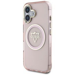 Guess IML Metal Mountain Logo MagSafe - Etui do iPhone 16 (różowy) Guess