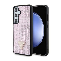Guess Rhinestone Triangle - Etui Samsung Galaxy S24 (różowy) Guess