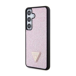 Guess Rhinestone Triangle - Etui Samsung Galaxy S24 (różowy) Guess