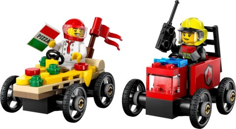 60458 - LEGO City - Zestaw wyścigówek: pizza kontra wóz strażacki LEGO 60458 - LEGO City - Zestaw wyścigówek: pizza kontra wóz strażacki LEGO
