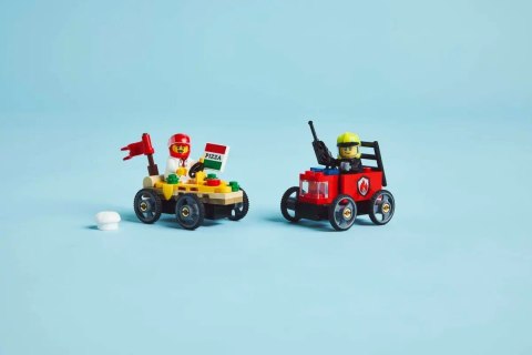 60458 - LEGO City - Zestaw wyścigówek: pizza kontra wóz strażacki LEGO 60458 - LEGO City - Zestaw wyścigówek: pizza kontra wóz strażacki LEGO