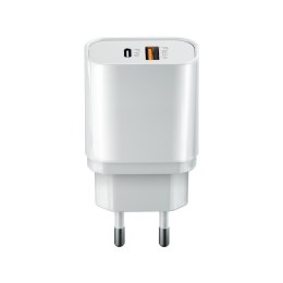 Forever Core ładowarka sieciowa PD+ QC 3.0 1x USB + 1x USB-C 20W biała