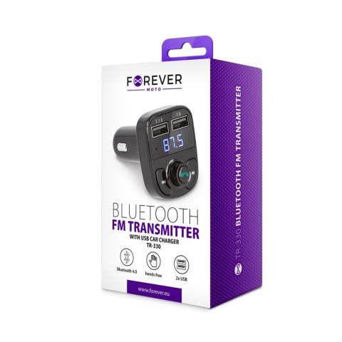 Forever transmiter FM Bluetooth TR-330 czarny Forever transmiter FM Bluetooth TR-330 czarny