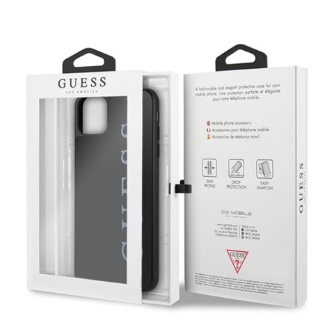 Guess nakładka do iPhone 11 Pro Max GUHCN65LGMLBK czarna hard case Glitter Logo Guess nakładka do iPhone 11 Pro Max GUHCN65LGMLBK czarna hard case Glitter Logo