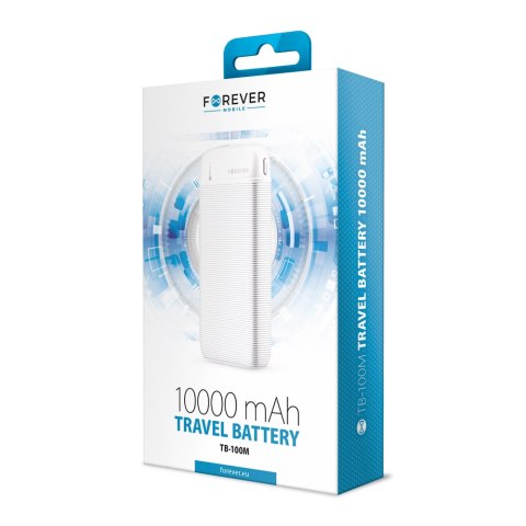 Forever power bank TB-100M 10000 mAh biały Forever power bank TB-100M 10000 mAh biały