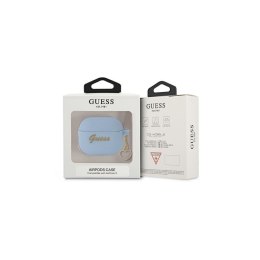 Guess etui do Airpods 3 GUA3LSCHSB niebieskie Silicone Heart Charm