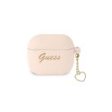 Guess etui do Airpods 3 GUA3LSCHSP różowe Silicone Heart Charm