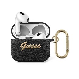 Guess etui do Airpods 3 GUA3SASMK czarne 4G Script Metal