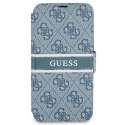 Guess etui do iPhone 13 Mini 5,4" GUBKP13S4GDBL niebieski book case 4G Stripe