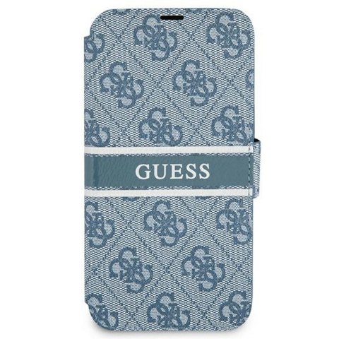 Guess etui do iPhone 13 Mini 5,4" GUBKP13S4GDBL niebieski book case 4G Stripe Guess etui do iPhone 13 Mini 5,4" GUBKP13S4GDBL niebieski book case 4G Stripe