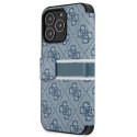 Guess etui do iPhone 13 Mini 5,4" GUBKP13S4GDBL niebieski book case 4G Stripe