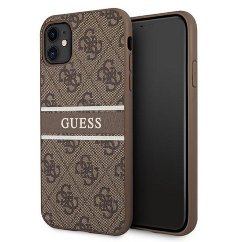 Guess nakładka do iPhone 11 GUHCN614GDBR brązowa hard case 4G Stripe Guess nakładka do iPhone 11 GUHCN614GDBR brązowa hard case 4G Stripe