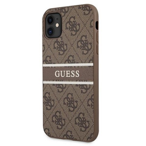 Guess nakładka do iPhone 11 GUHCN614GDBR brązowa hard case 4G Stripe Guess nakładka do iPhone 11 GUHCN614GDBR brązowa hard case 4G Stripe