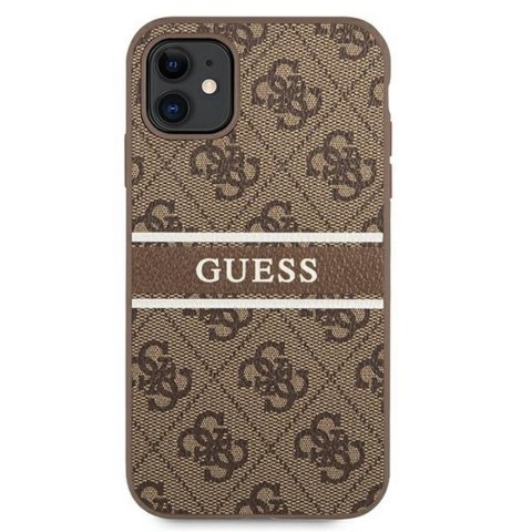 Guess nakładka do iPhone 11 GUHCN614GDBR brązowa hard case 4G Stripe Guess nakładka do iPhone 11 GUHCN614GDBR brązowa hard case 4G Stripe