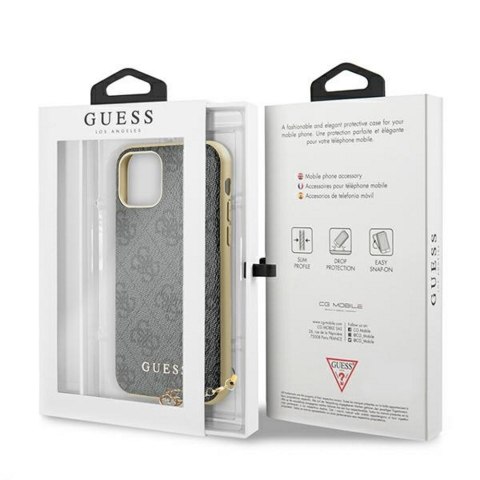 Guess nakładka do iPhone 11 GUHCN61GF4GGR szara hard case 4G Charms Collection Guess nakładka do iPhone 11 GUHCN61GF4GGR szara hard case 4G Charms Collection