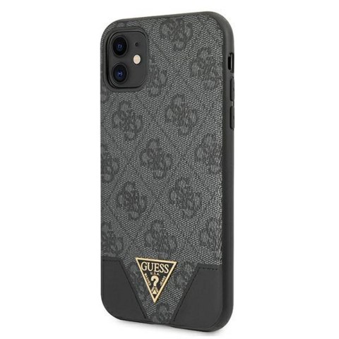 Guess nakładka do iPhone 11 GUHCN61PU4GHBK szara hard case 4G Triangle Collection Guess nakładka do iPhone 11 GUHCN61PU4GHBK szara hard case 4G Triangle Collection