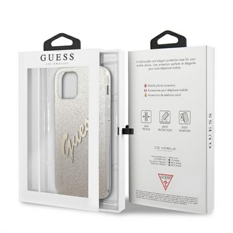 Guess nakładka do iPhone 12 / 12 Pro 6,1" GUHCP12MPCUGLSGO złota hard case Glitter Gradient Script Guess nakładka do iPhone 12 / 12 Pro 6,1" GUHCP12MPCUGLSGO złota hard case Glitter Gradient Script
