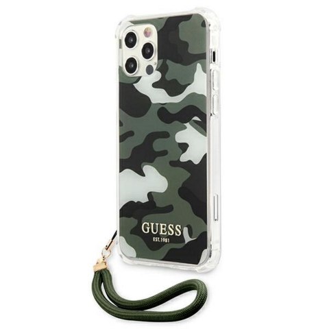 Guess nakładka do iPhone 12 Pro Max 6,7" GUHCP12LKSARKA zielona hard case Camo Collection Guess nakładka do iPhone 12 Pro Max 6,7" GUHCP12LKSARKA zielona hard case Camo Collection