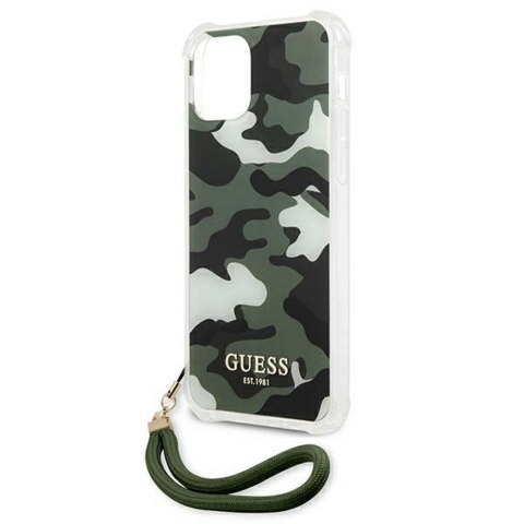 Guess nakładka do iPhone 12 Pro Max 6,7" GUHCP12LKSARKA zielona hard case Camo Collection Guess nakładka do iPhone 12 Pro Max 6,7" GUHCP12LKSARKA zielona hard case Camo Collection