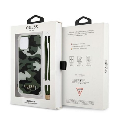 Guess nakładka do iPhone 12 Pro Max 6,7" GUHCP12LKSARKA zielona hard case Camo Collection Guess nakładka do iPhone 12 Pro Max 6,7" GUHCP12LKSARKA zielona hard case Camo Collection