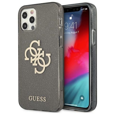 Guess nakładka do iPhone 12 Pro Max 6,7" GUHCP12LPCUGL4GBK czarna hard case Glitter 4G Big Logo Guess nakładka do iPhone 12 Pro Max 6,7" GUHCP12LPCUGL4GBK czarna hard case Glitter 4G Big Logo