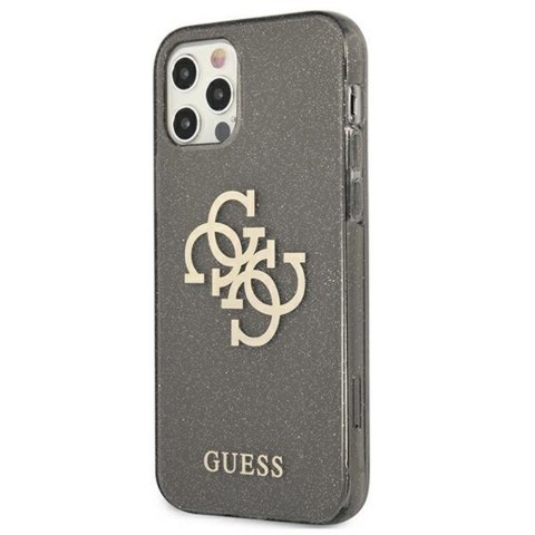 Guess nakładka do iPhone 12 Pro Max 6,7" GUHCP12LPCUGL4GBK czarna hard case Glitter 4G Big Logo Guess nakładka do iPhone 12 Pro Max 6,7" GUHCP12LPCUGL4GBK czarna hard case Glitter 4G Big Logo