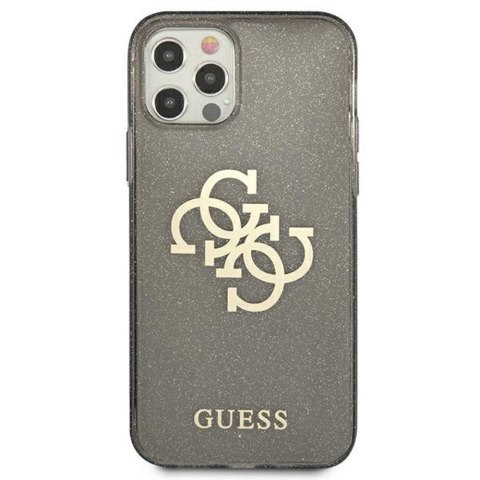 Guess nakładka do iPhone 12 Pro Max 6,7" GUHCP12LPCUGL4GBK czarna hard case Glitter 4G Big Logo Guess nakładka do iPhone 12 Pro Max 6,7" GUHCP12LPCUGL4GBK czarna hard case Glitter 4G Big Logo