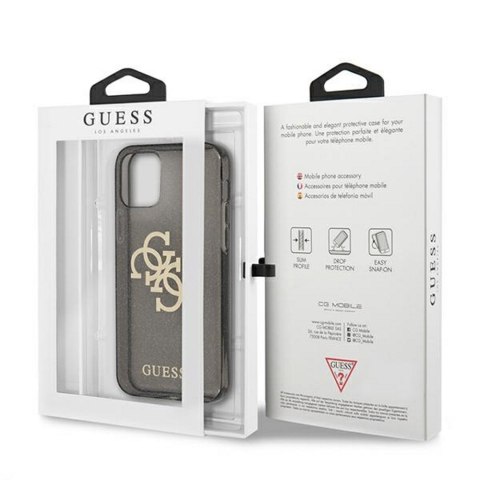 Guess nakładka do iPhone 12 Pro Max 6,7" GUHCP12LPCUGL4GBK czarna hard case Glitter 4G Big Logo Guess nakładka do iPhone 12 Pro Max 6,7" GUHCP12LPCUGL4GBK czarna hard case Glitter 4G Big Logo