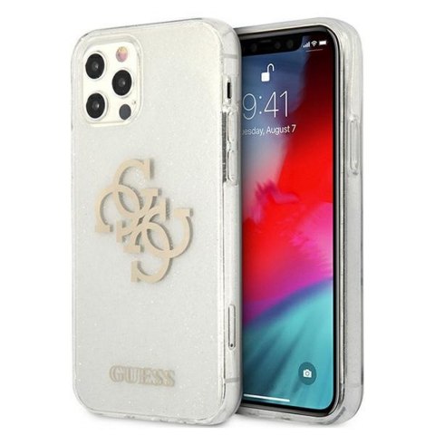 Guess nakładka do iPhone 12 Pro Max 6,7" GUHCP12LPCUGL4GTR przezroczysta hard case Glitter 4G Big Logo Guess nakładka do iPhone 12 Pro Max 6,7" GUHCP12LPCUGL4GTR przezroczysta hard case Glitter 4G Big Logo