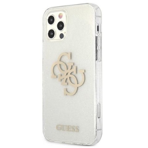 Guess nakładka do iPhone 12 Pro Max 6,7" GUHCP12LPCUGL4GTR przezroczysta hard case Glitter 4G Big Logo Guess nakładka do iPhone 12 Pro Max 6,7" GUHCP12LPCUGL4GTR przezroczysta hard case Glitter 4G Big Logo