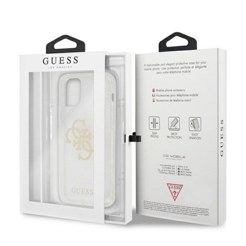 Guess nakładka do iPhone 12 Pro Max 6,7" GUHCP12LPCUGL4GTR przezroczysta hard case Glitter 4G Big Logo Guess nakładka do iPhone 12 Pro Max 6,7" GUHCP12LPCUGL4GTR przezroczysta hard case Glitter 4G Big Logo