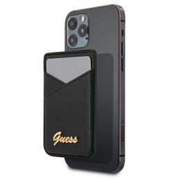 Guess wsuwka na karty GUWMSSASLBK czarna MagSafe Saffiano