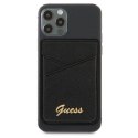 Guess wsuwka na karty GUWMSSASLBK czarna MagSafe Saffiano