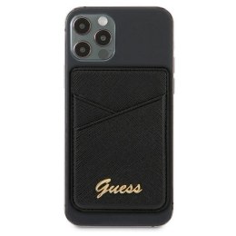 Guess wsuwka na karty GUWMSSASLBK czarna MagSafe Saffiano