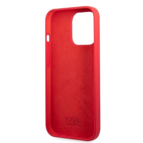 Karl Lagerfeld nakładka do iPhone 13 Pro 6,1" KLHCP13LSLMP1R czerwona hard case Liquid Glitter Logo Karl Lagerfeld nakładka do iPhone 13 Pro 6,1" KLHCP13LSLMP1R czerwona hard case Liquid Glitter Logo