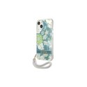 Guess nakładka do iPhone 13 6,1" GUHCP13MHFLSN hard case zielona Flower Cord